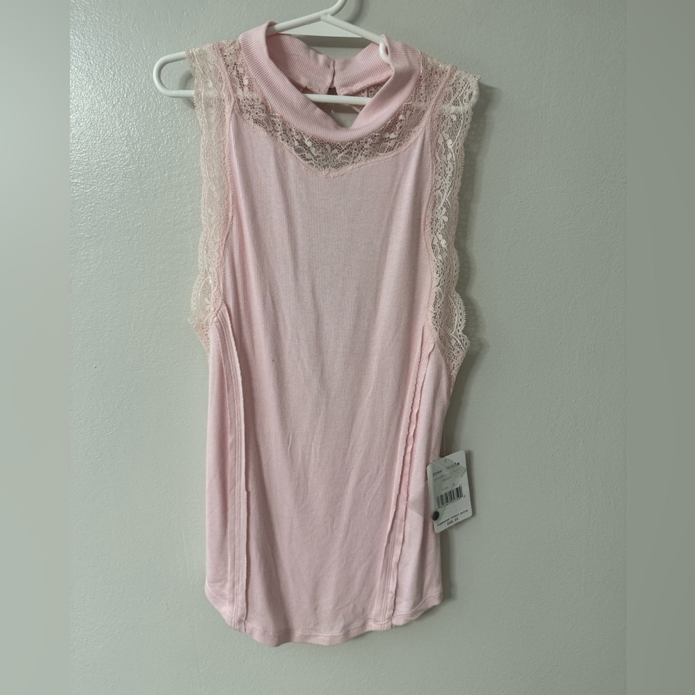 Free People Dale Rib Lace Tank Top - Picture 3 of 10